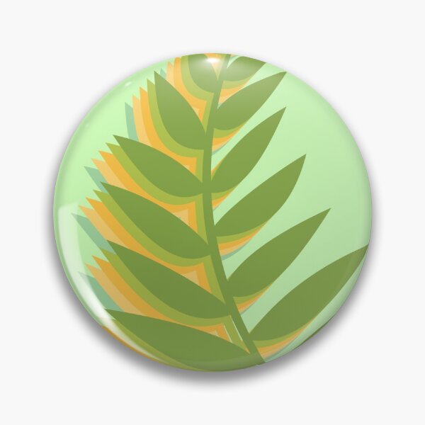 Item preview, Green and yellow aesthetic minimalist fern leaf design designed and sold by TiggsDesigns.