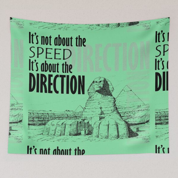 Item preview, Direction It's Not About The Speed It's About The Direction Green Background designed and sold by SpiritGifts.