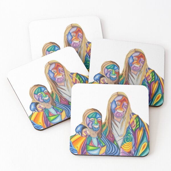 Item preview, Fractured colorful portrait of two women designed and sold by Phoebe S. Wagner.