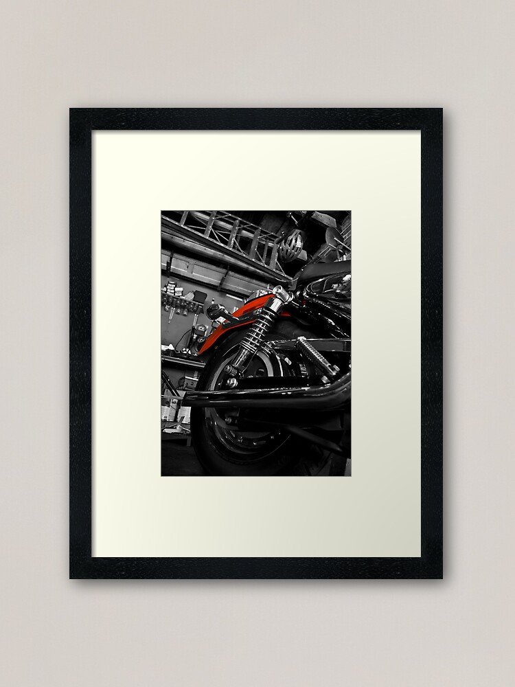 Thumbnail 1 of 7, Framed Art Print, Red Bike designed and sold by macstrat.