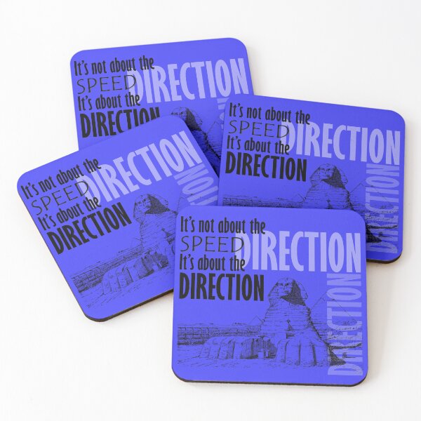 Item preview, Direction It's Not About The Speed It's About The Direction Blue Background designed and sold by SpiritGifts.