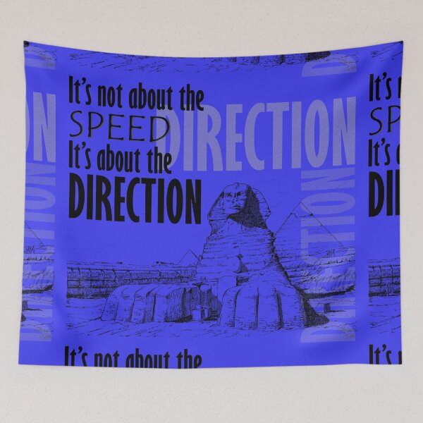 Item preview, Direction It's Not About The Speed It's About The Direction Blue Background designed and sold by SpiritGifts.