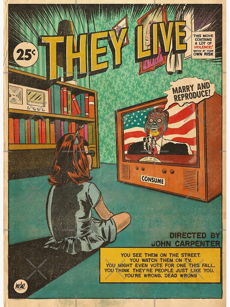 They Live Movie Poster - Vintage Movie Poster