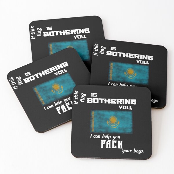 Item preview, Kazakhstan flag - pack your bags designed and sold by 2Girls1Shirt.
