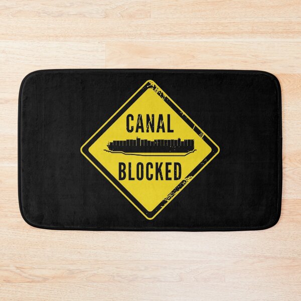 Item preview, Caution Canal Blocked Ever Given Container Ship Stuck Suez Grunge designed and sold by WPahat.