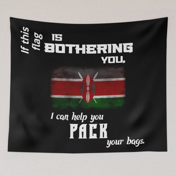 Item preview, Kenyan flag - pack your bags designed and sold by 2Girls1Shirt.