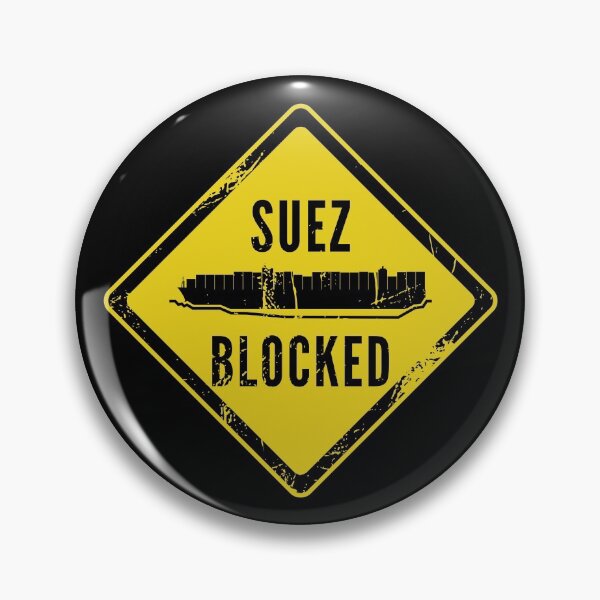Item preview, Caution Suez Blocked Ever Given Container Ship Stuck Canal Grunge designed and sold by WPahat.