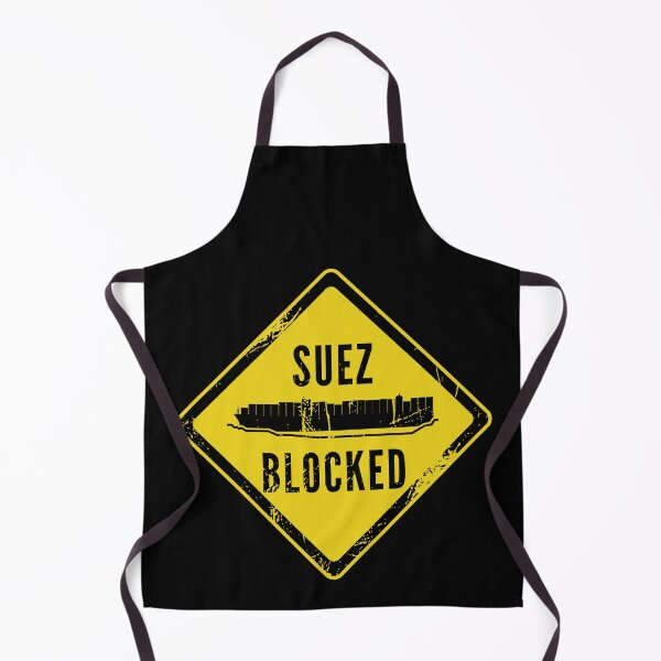 Item preview, Caution Suez Blocked Ever Given Container Ship Stuck Canal Grunge designed and sold by WPahat.