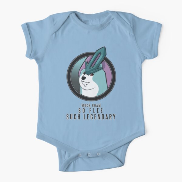 Suicune Such Legendary (Text) Short Sleeve Baby One-Piece