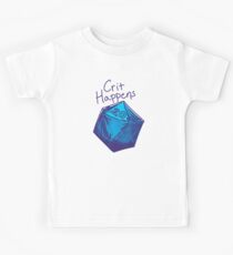 Crit Happens D20 Gamer | Natural 20 Kids Tee