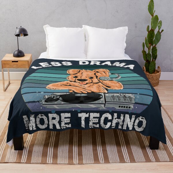 Item preview, Less Drama more techno- cool dj designed and sold by SidTastic .