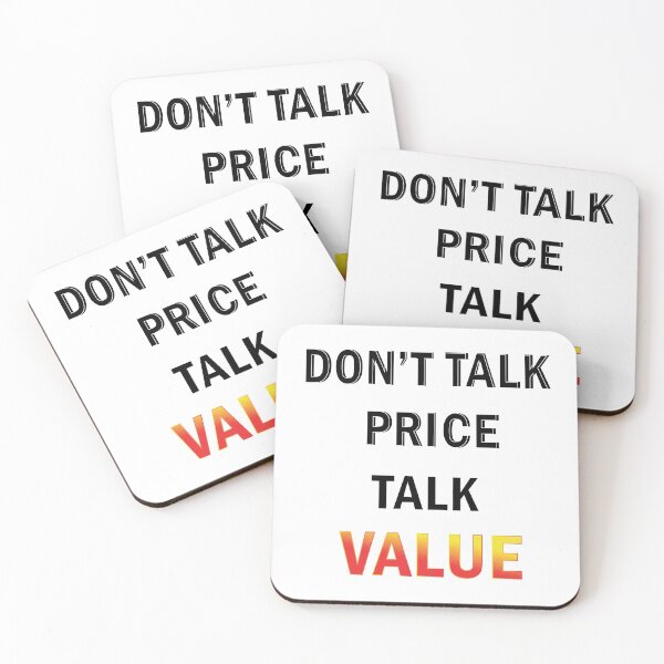 Item preview, Don't Talk Price, Talk Value designed and sold by LifeOrganizers.