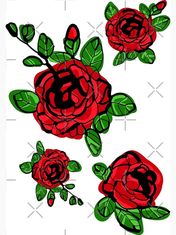 June Birth Flower - Rose and Honey Suckle - Rose - Pin | TeePublic