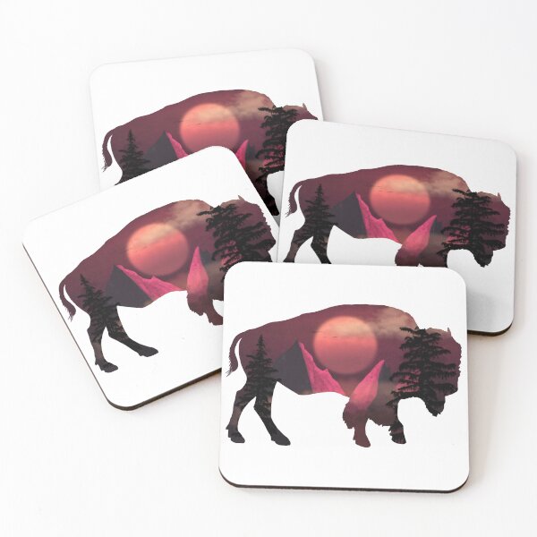 Item preview, Mountain landscape bison designed and sold by ShenziArt.