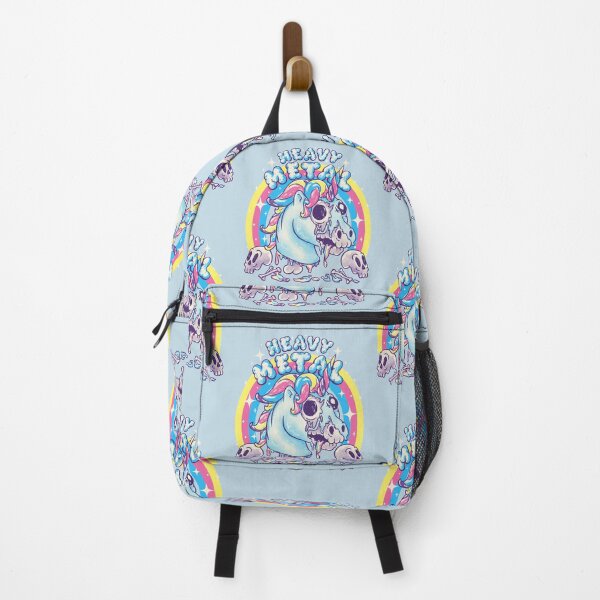Item preview, Cute Heavy Metal Unicorn - Dead Unicorn Skull Death Thrash Doom Groove Metal Core Cat Hail Satan Cool Rad Parody Humour Headbanger Girl Mom Dad Kid 80s 90s Rock Old Cartoon Art Charcoal Pastel Colors designed and sold by Any Color Designs.