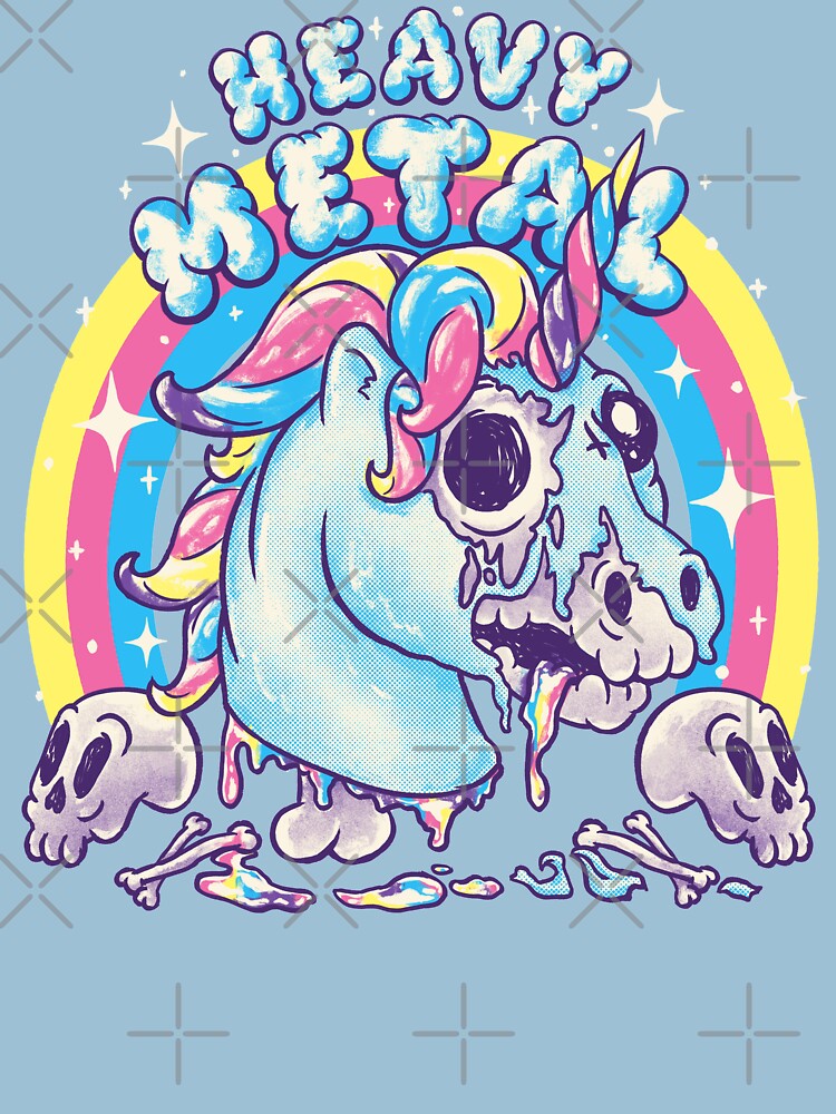 Cute Heavy Metal Unicorn - Dead Unicorn Skull Death Thrash Doom