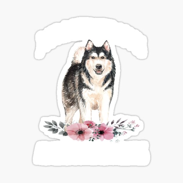 Just a Girl who loves Alaskan Malamutes, Alaskan Malamute Dog Lover, Alaskan Malamute Mom, Mally Dog Owner, Alaskan Mal Kid's Sticker