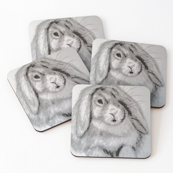 Item preview, Bunny rabbit drawing art suitable for Easter and Spring designed and sold by WorldOfWendyArt.
