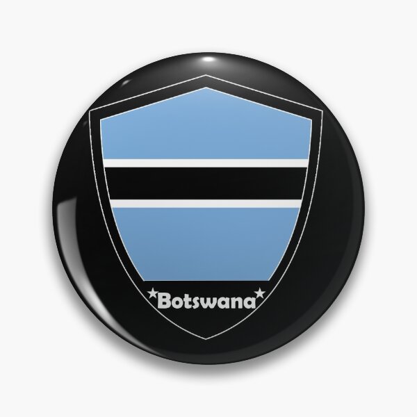 Artikelvorschau, Botswana Flaggenabzeichen entworfen und verkauft von Gina-Driada.