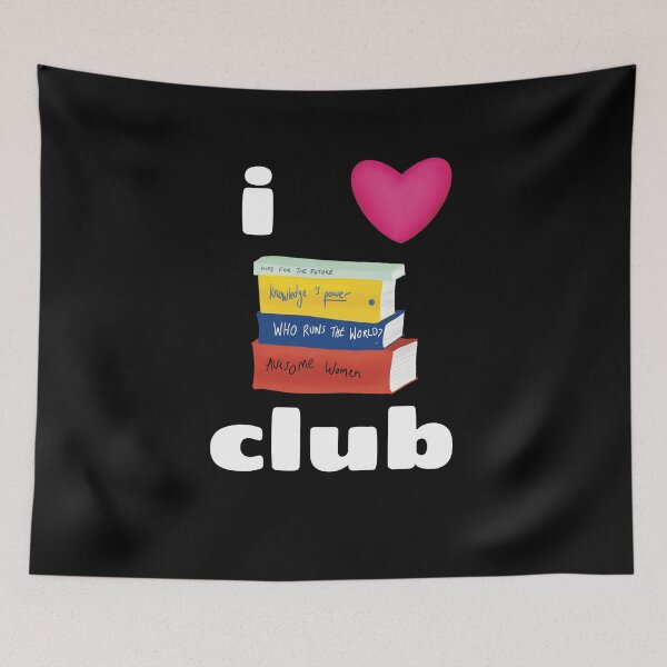 Item preview, I love book club (dark) designed and sold by flockadoodle.