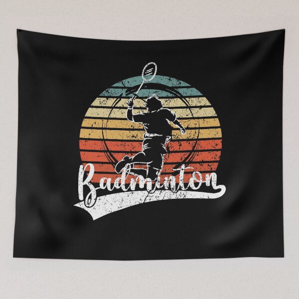 Item preview, Badminton Player Racket Shuttlecock Retro Vintage designed and sold by besTmanuFacture.