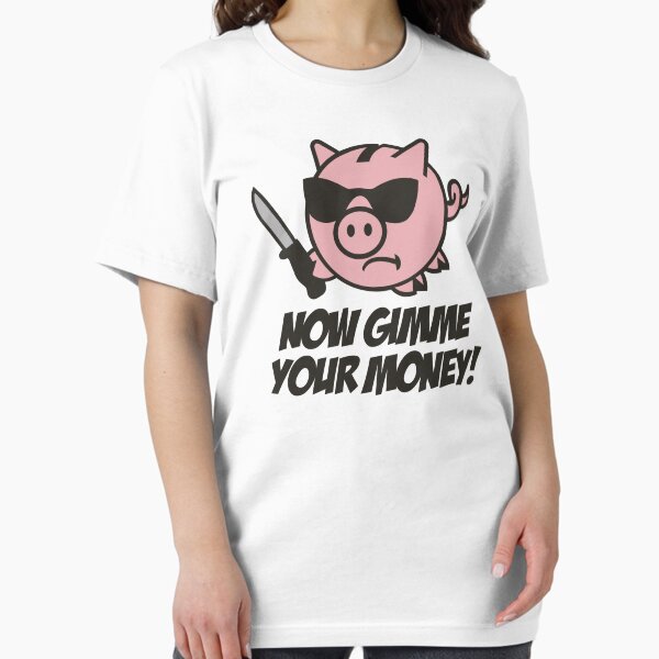 Item preview, Now gimme your money - piggy bank designed and sold by LaundryFactory.