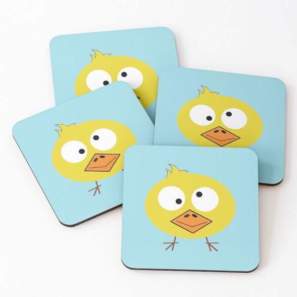 Item preview, Funny squinting yellow chickwith crazy look designed and sold by Rrrainbow.