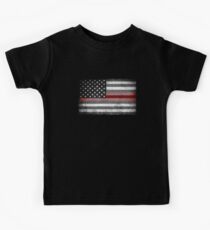 Camiseta para niños The Thin Red Line - Bombero estadounidense