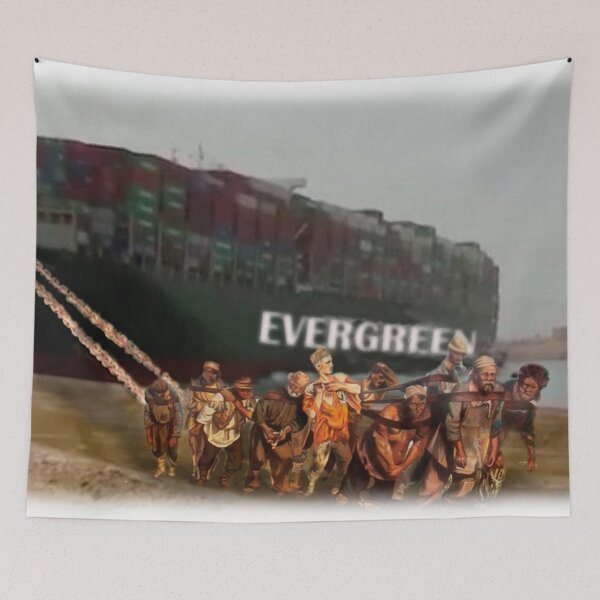 Item preview, Evergreen container ship in suez canal Demotivator designed and sold by saf-saf.