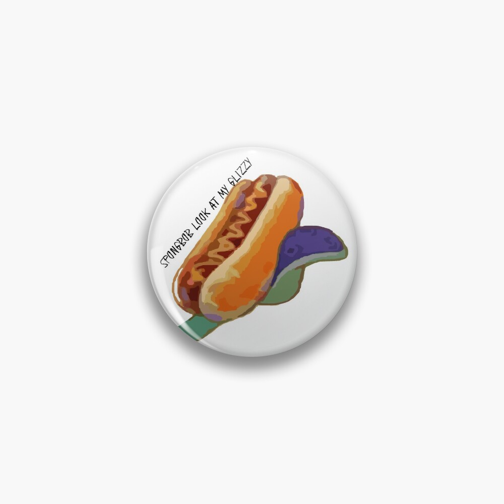 Glizzy Hot Dog Meme Design Pin for Sale by lmzgraphics