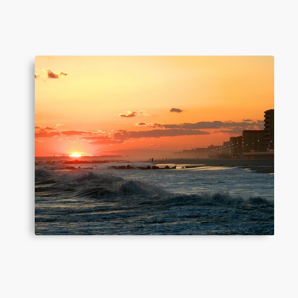 Langer Strand Leinwanddruck