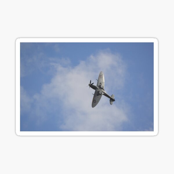 Spitfire above Headcorn Village Sticker