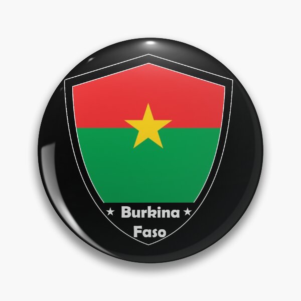 Item preview, Burkina Faso Flag Badge designed and sold by Gina-Driada.