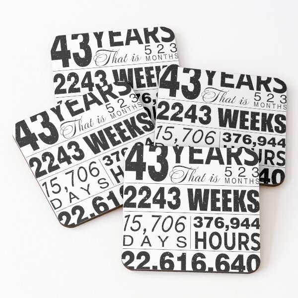 Item preview, 43 Years You Have Been Loved For 43 Years Celebration For 43rd Birthday Party 43rd Anniversary Birthday Gifts designed and sold by David David.