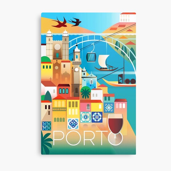 Porto Travel Metal Print