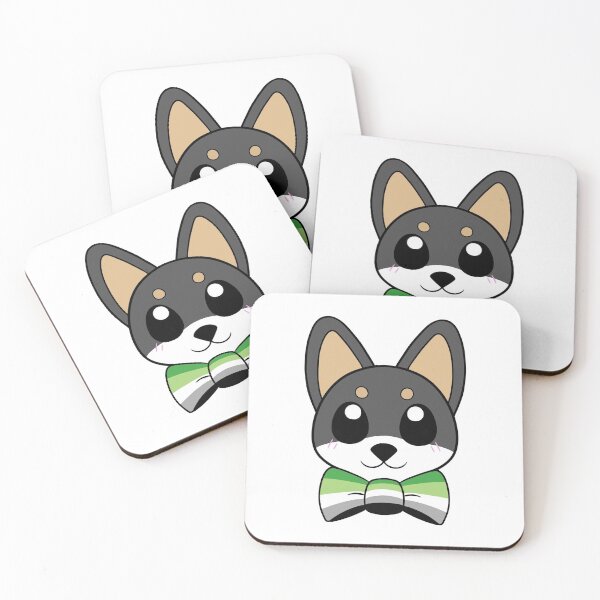 Item preview, Aro bowtie shiba designed and sold by CosmoScribbles.