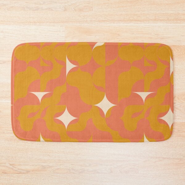 Item preview, 60 - 70 retro vintage fabric mustard, orange, cream designed and sold by domdjs4239.