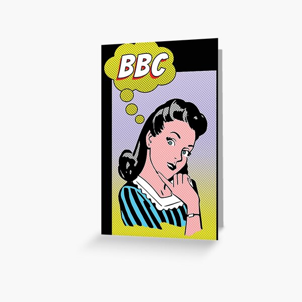 Thinking About a BBC Funny Hot Wife Vintage Comic Style Greeting Card