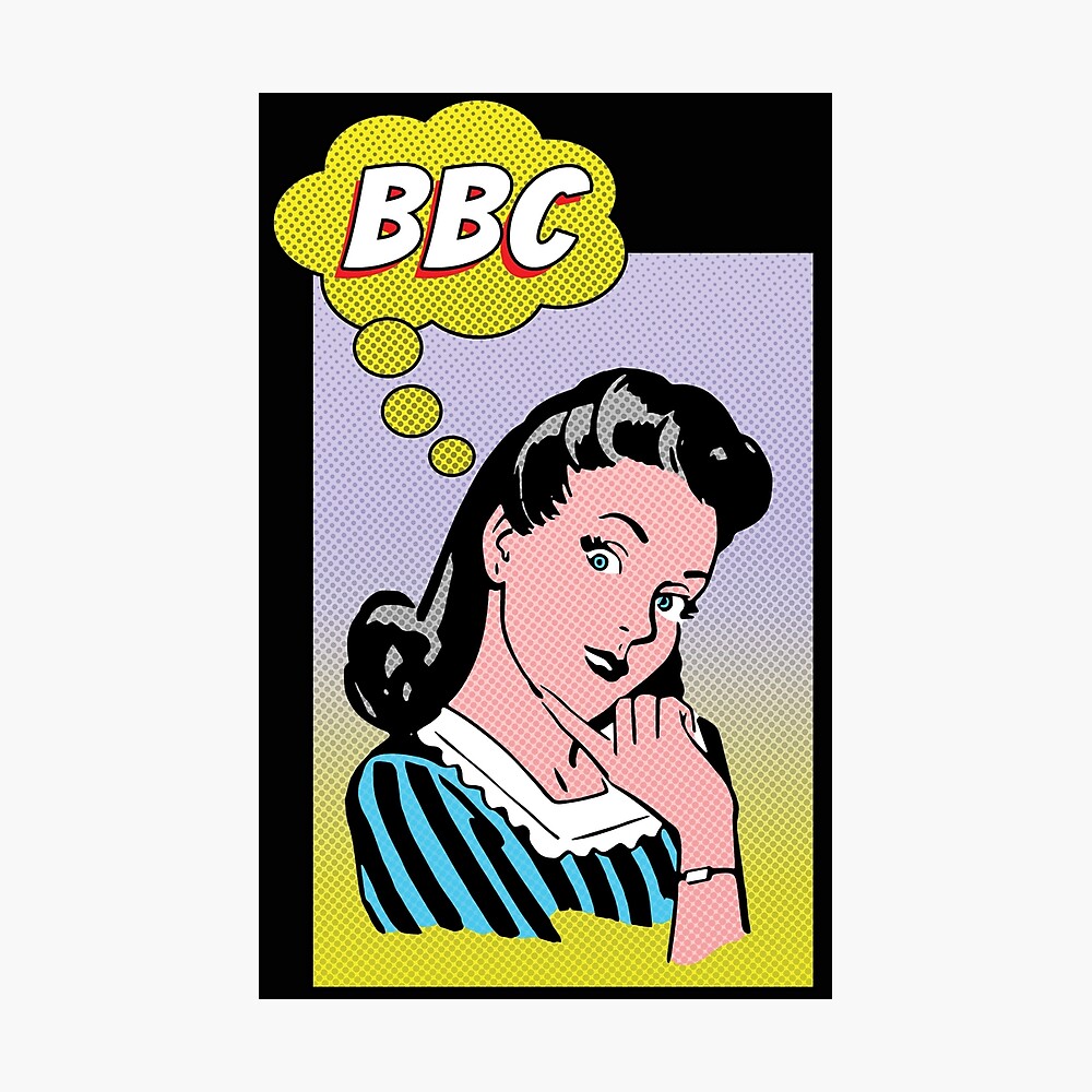 Thinking About a BBC Funny Hot Wife Vintage Comic Style