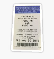 Hyperspace Mountain Fastpass Sticker