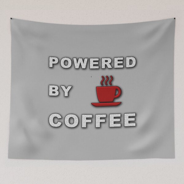 Item preview, Powered by Coffee Modern Typography Quote designed and sold by LindaCooke.