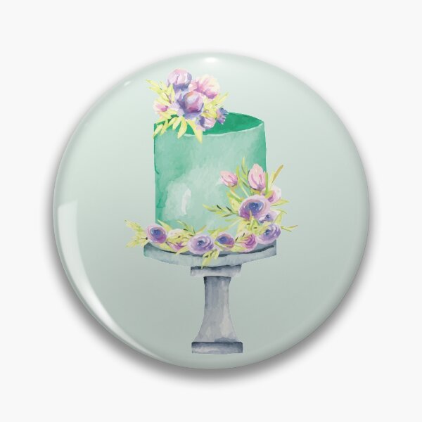 Item preview, Green and Purple Floral Wedding Cake designed and sold by Alicia Chee.