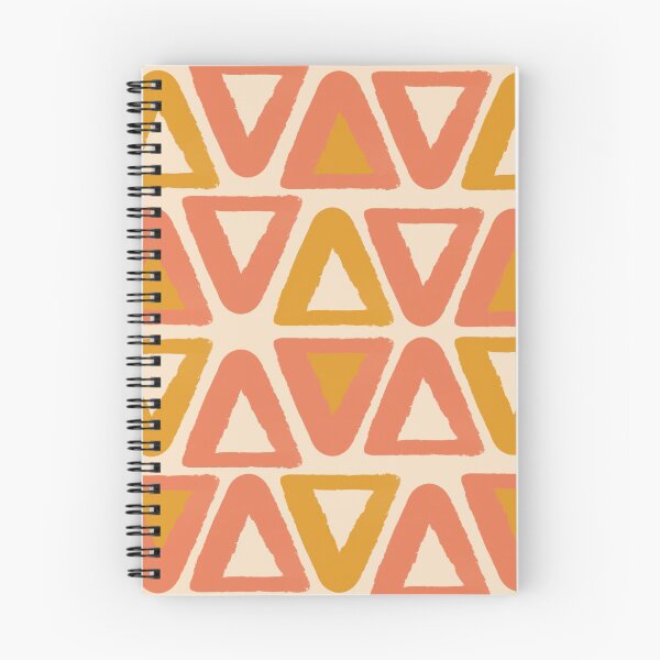 Item preview, Retro 60 - 70's fabric orange - mustard - cream - triangles - abstract designed and sold by domdjs4239.