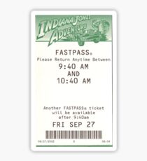 Indiana Jones Adventure Fastpass Sticker