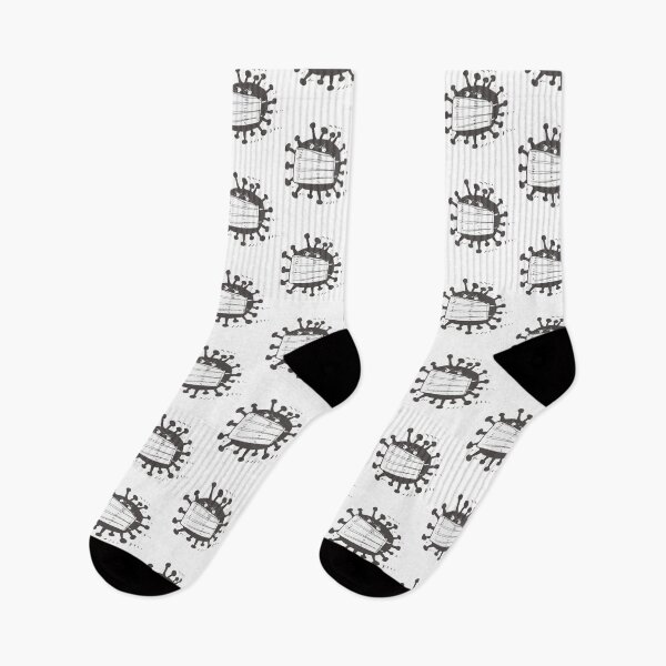 Item preview, cartoon virus wearing face mask designed and sold by anticute.
