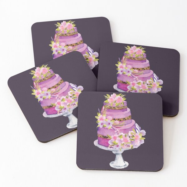 Item preview, Purple and Pink Floral Tier Wedding Cake designed and sold by Alicia Chee.