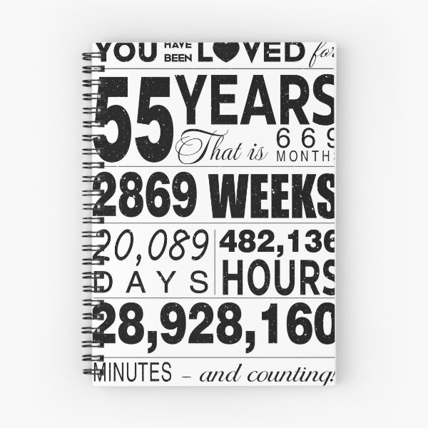 Item preview, 55 Years You Have Been Loved For 55 Years Celebration For 55th Birthday Party 55th Anniversary Birthday Gifts designed and sold by David David.