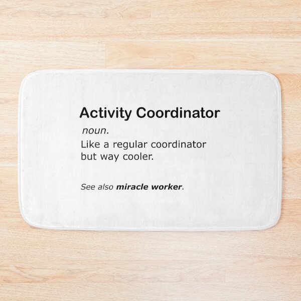 Item preview, Activity Coordinator Definition - block black & white funny Activity Coordinator saying designed and sold by Deegital18.