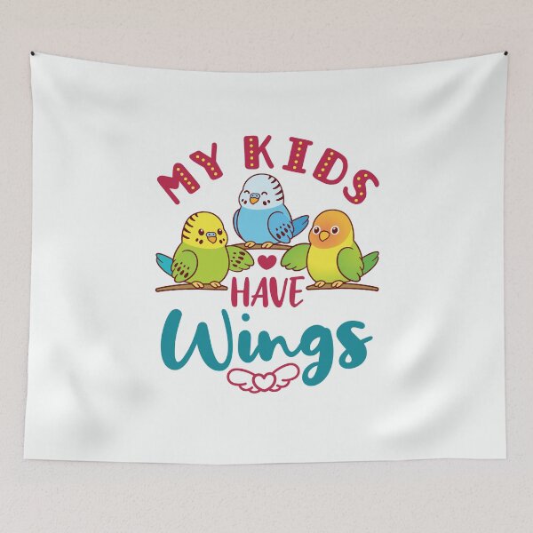 Item preview, My Kids Have Wings Budgie Parakeet Mom Dad Parent designed and sold by jaygo.