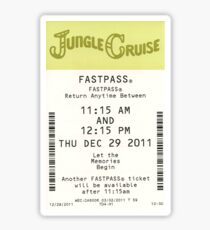 Jungle Cruise Fastpass Sticker
